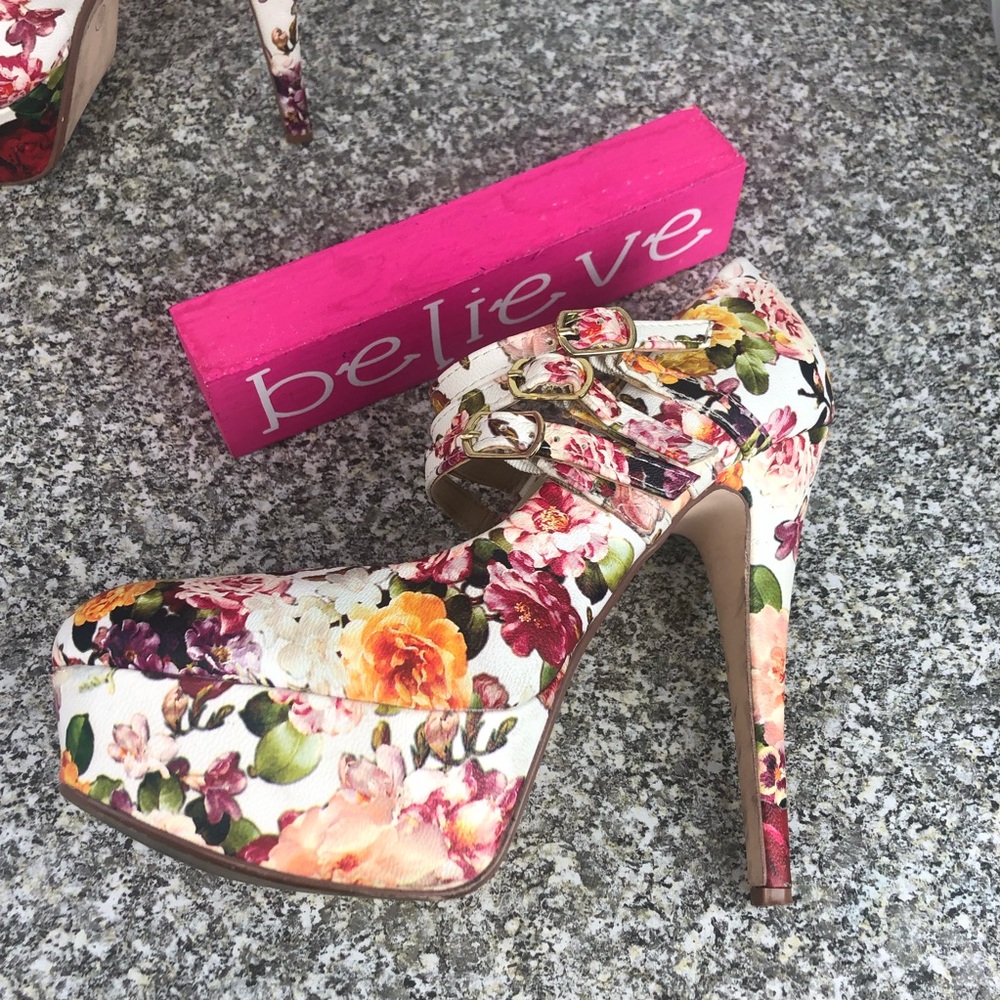 Floral Platform Stilettos